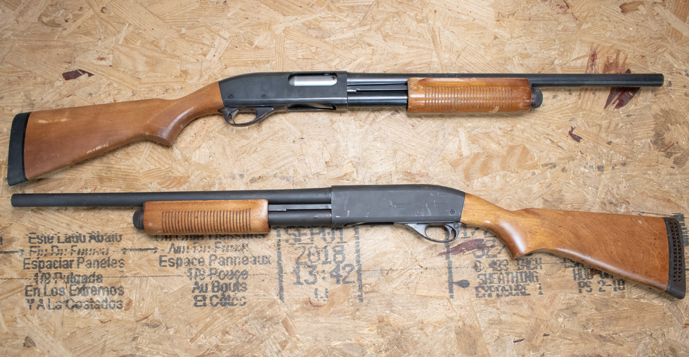REMINGTON 870 Wingmaster 12 Gauge Police Trade-In Shotguns with Wood Stock